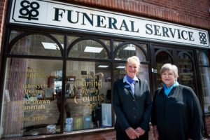 Uttoxeter Co-op funeral staff Tina Goodwin and Jane Harrison.